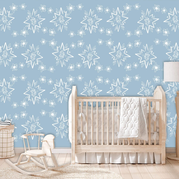 Fundo azul com estrelas brancas