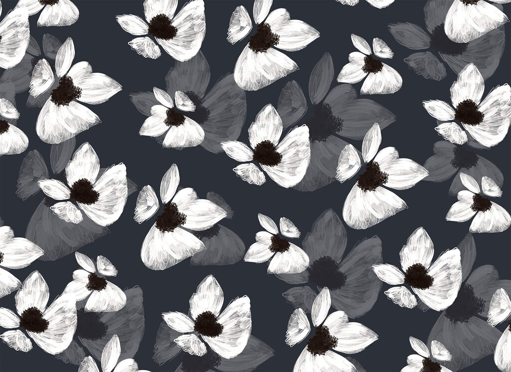 Pattern of white flowers