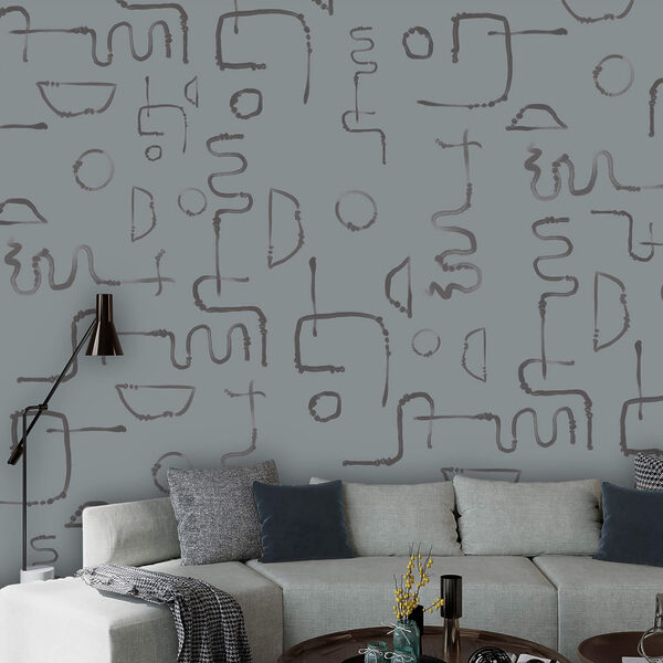 Papel de parede Papel de parede Padrão de linhas e formas (REF: t00478)