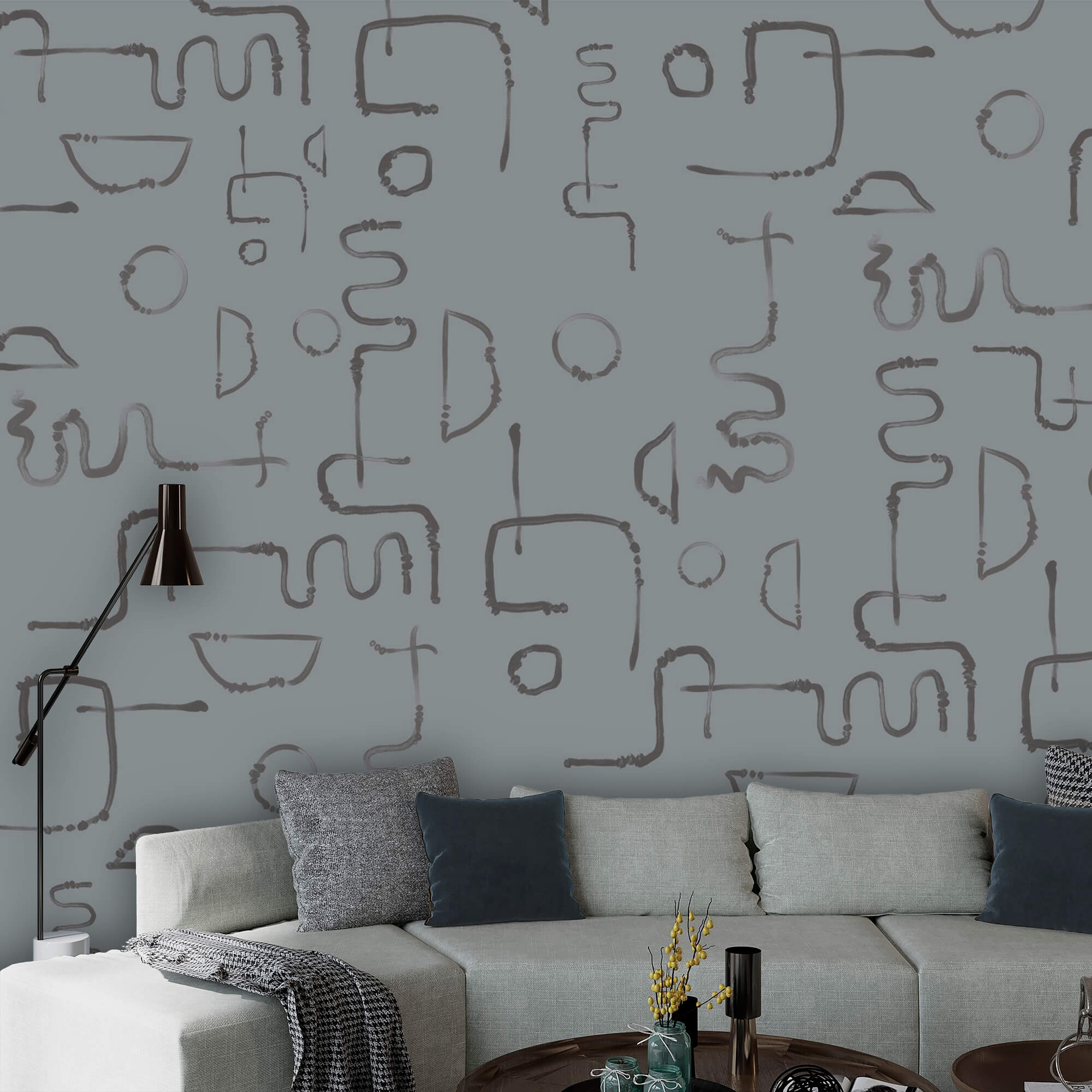 Padrão de linhas e formas