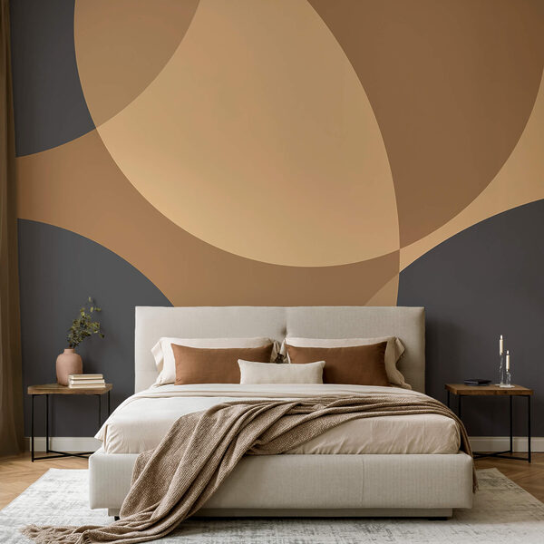 Formas dinâmicas em tons suaves