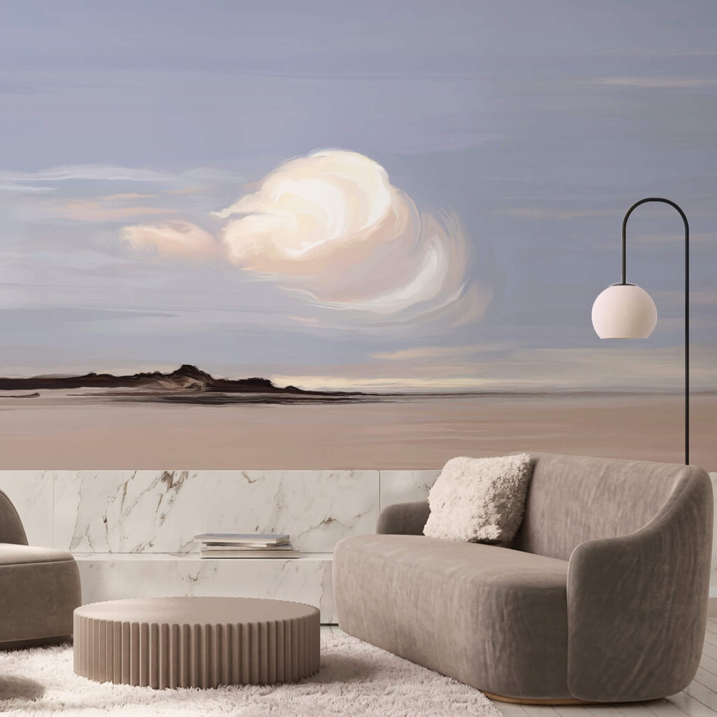 Nuvem branca no céu