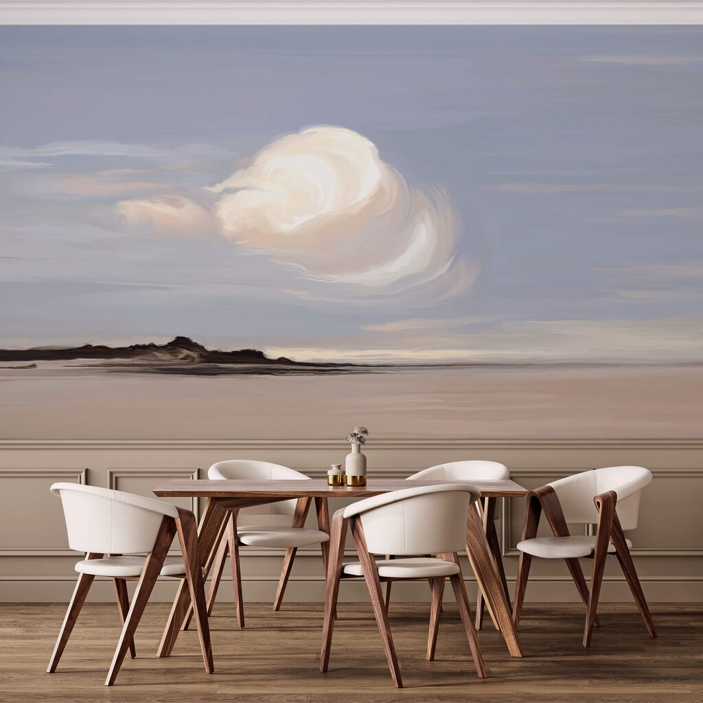 Nuvem branca no céu