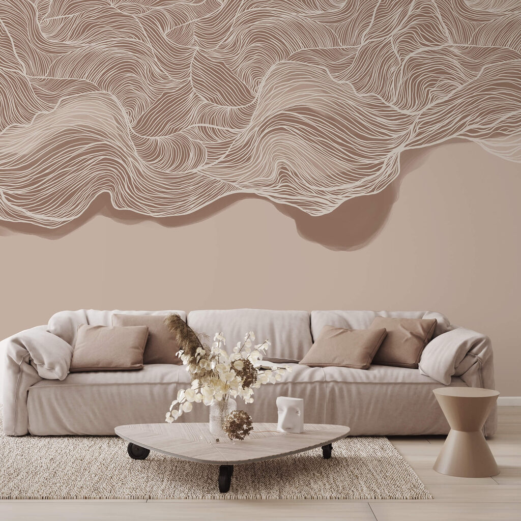 Padrão ondulado castanho e branco Padrão ondulado castanho e branco