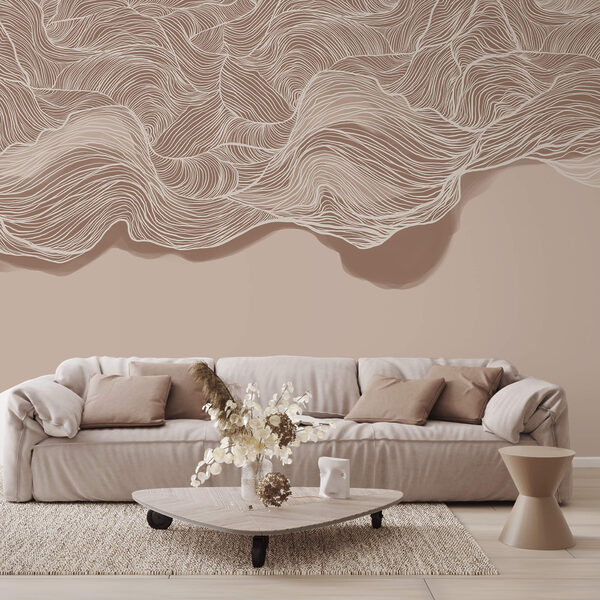 Padrão ondulado castanho e branco Padrão ondulado castanho e branco