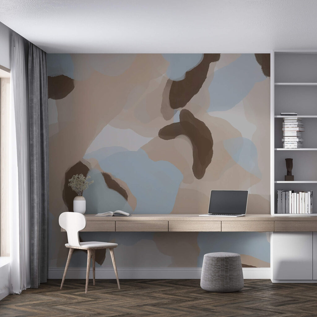 Formas abstratas em cores suaves