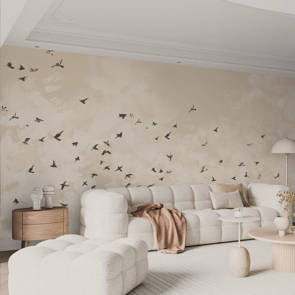 Bando de pássaros no céu