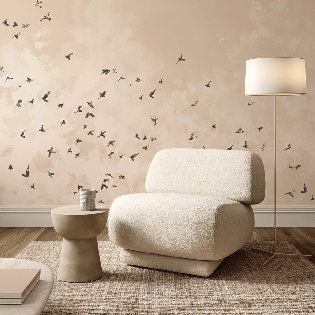 Bando de pássaros no céu