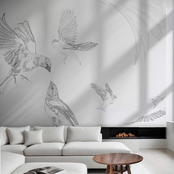 Grupo de aves com asas Grupo de aves com asas