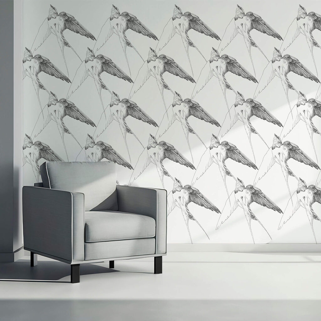 Grupo de aves com asas