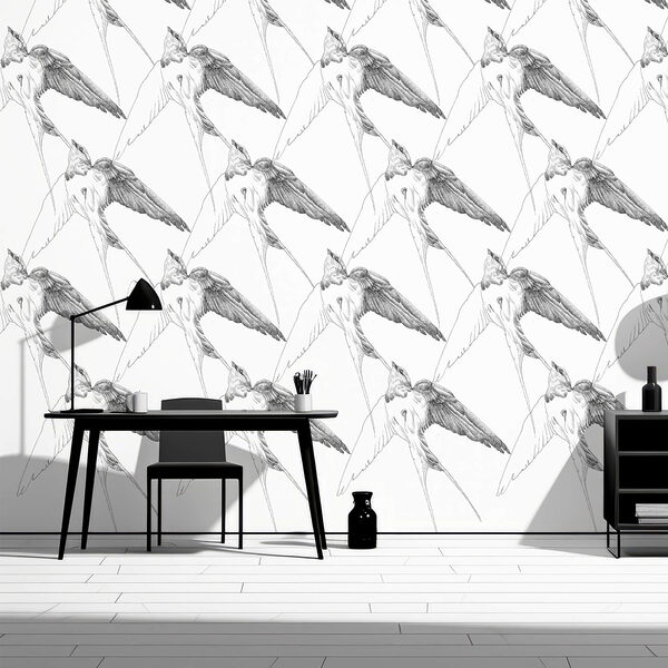 Grupo de aves com asas