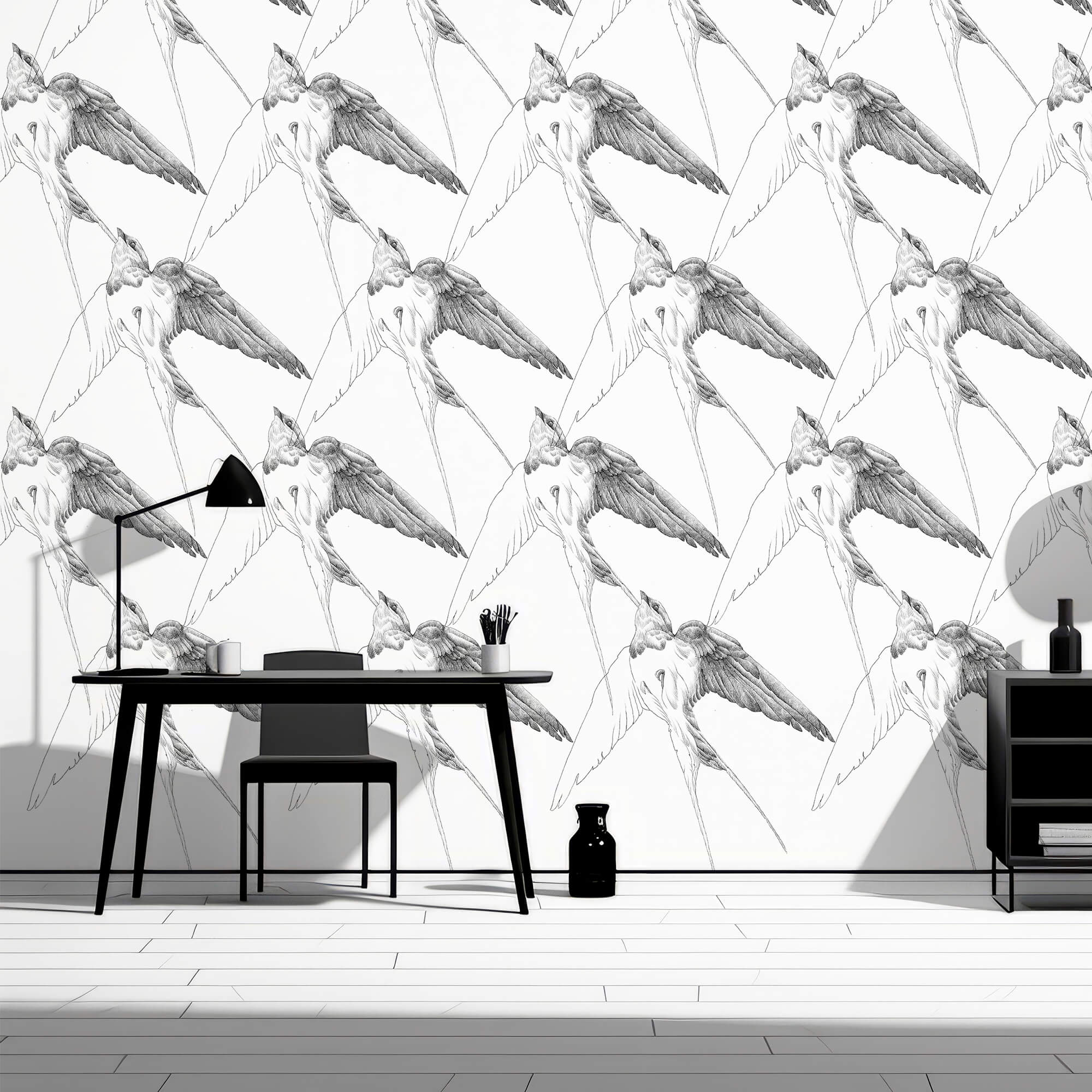 Grupo de aves com asas