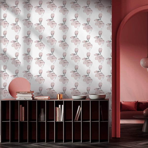 Padrão de flores sobre fundo branco