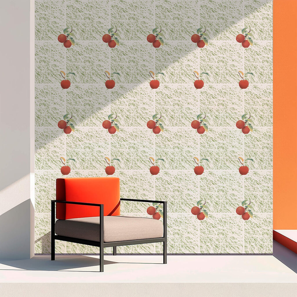 Padrão de maçãs vermelhas