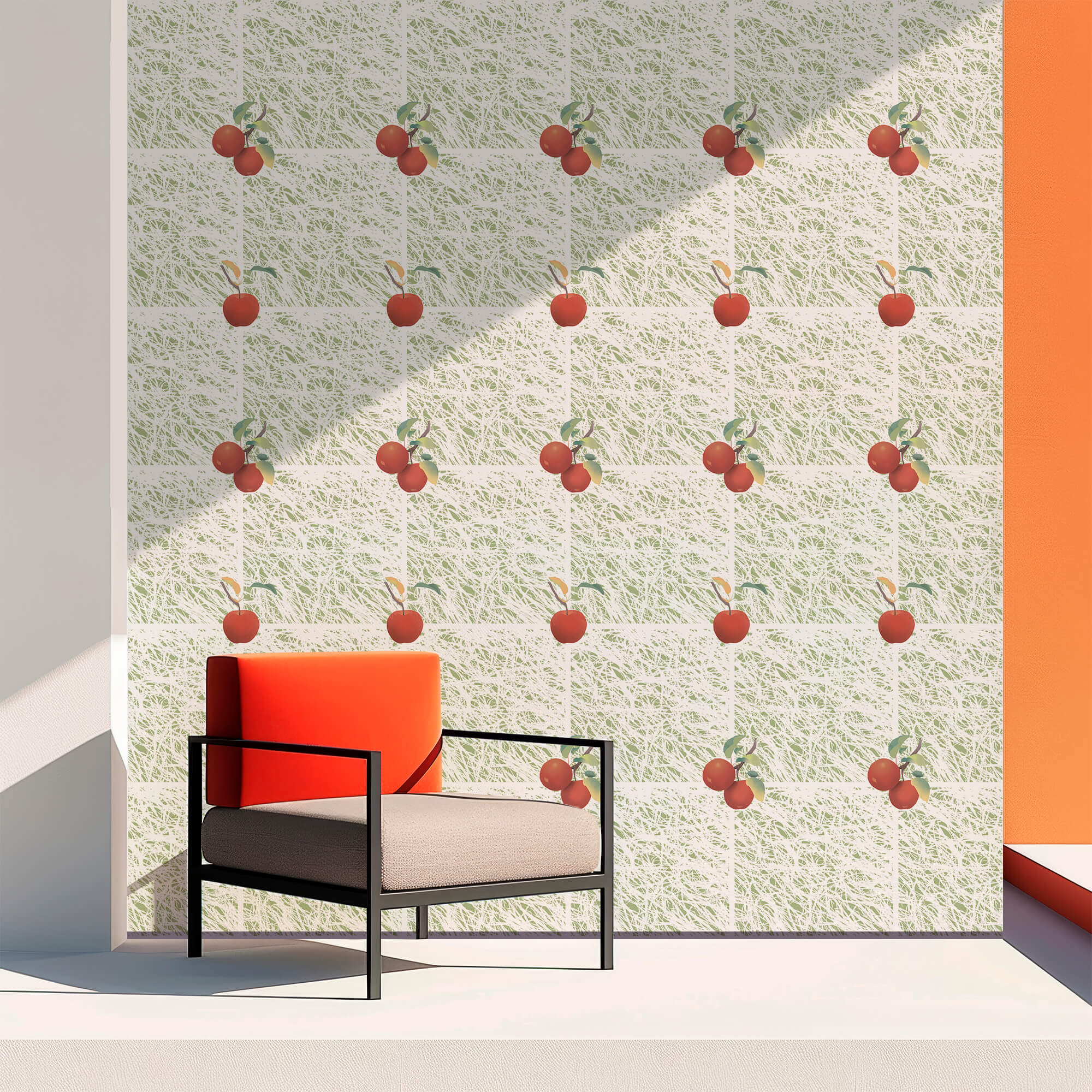 Padrão de maçãs vermelhas