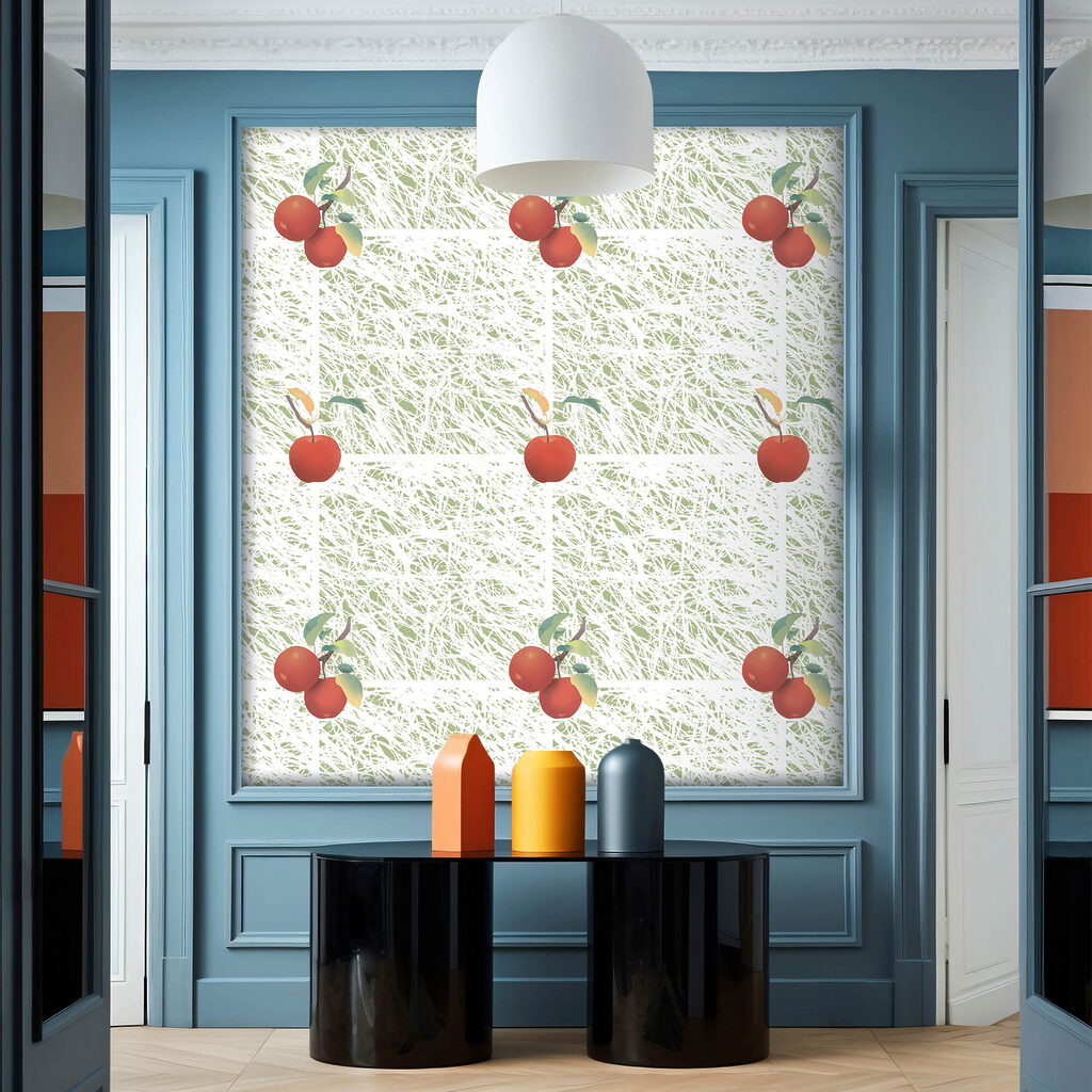 Padrão de maçãs vermelhas