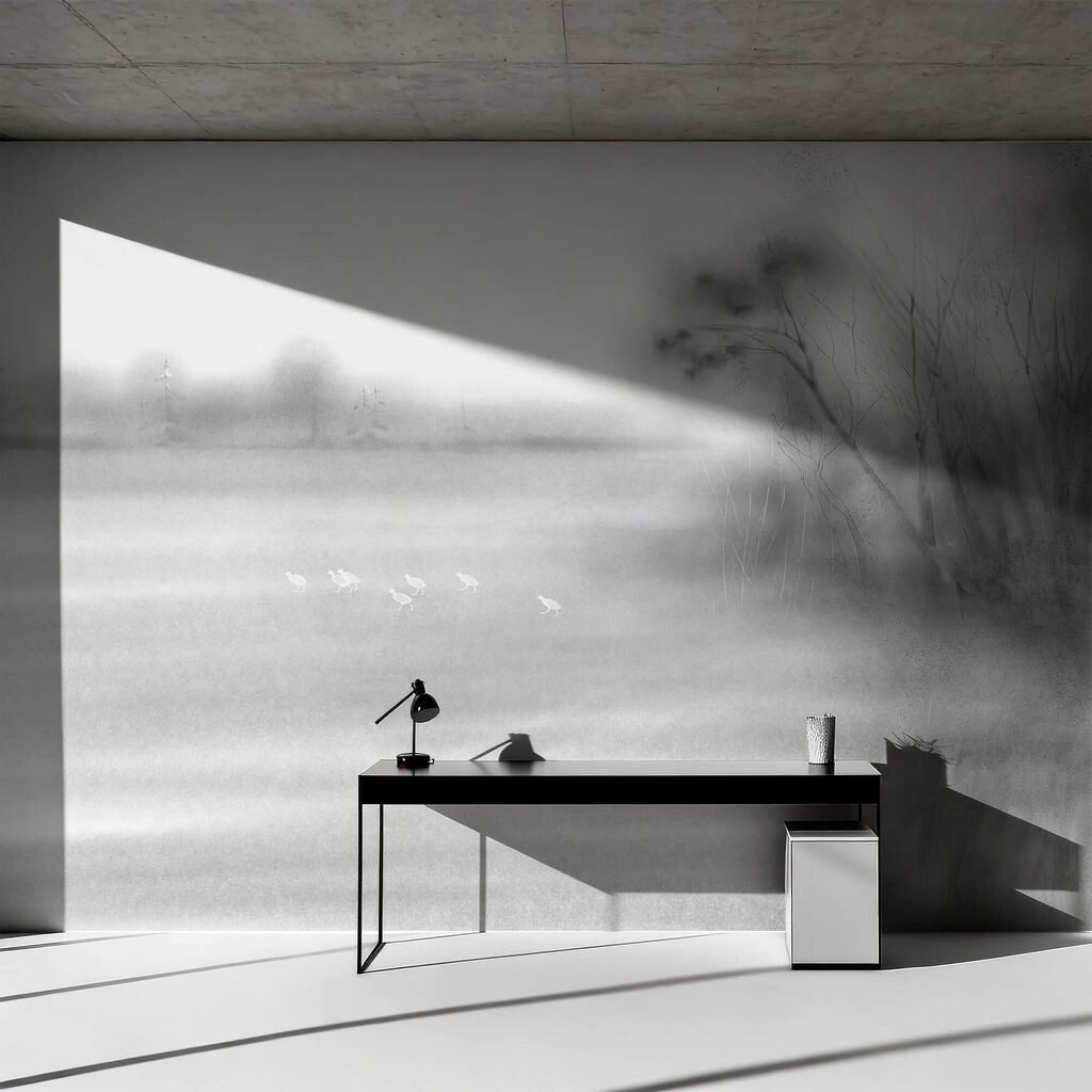 Pássaros num campo Pássaros num campo