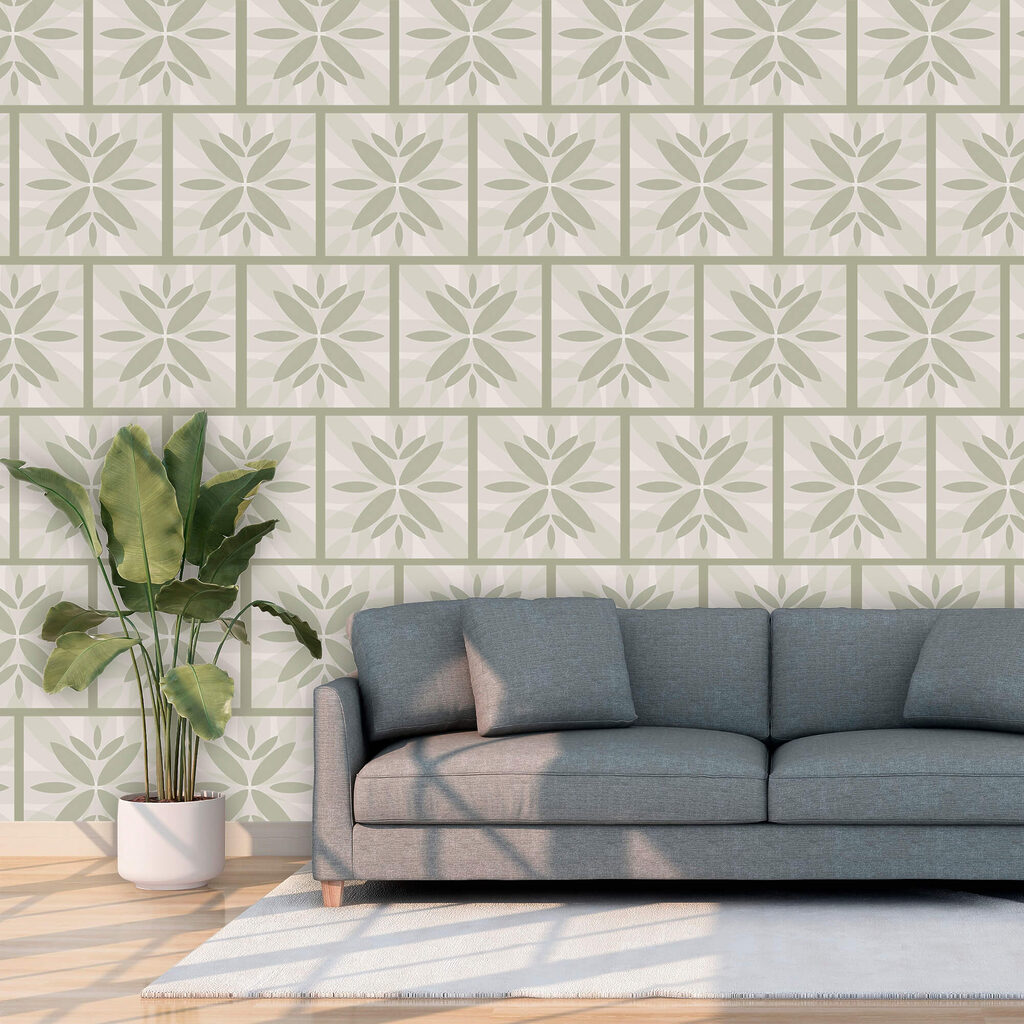 Padrão de flores numa parede Padrão de flores numa parede