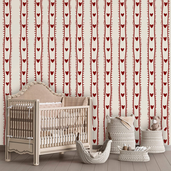 Padrão vermelho e branco