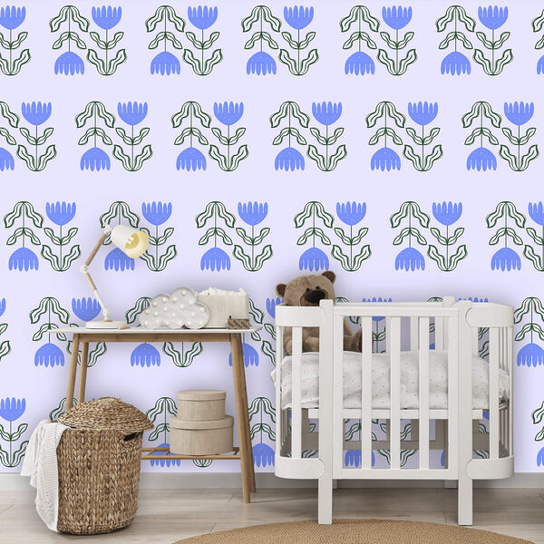 Padrão de flores e folhas Padrão de flores e folhas