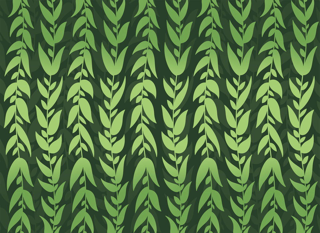 Pattern of green leaves