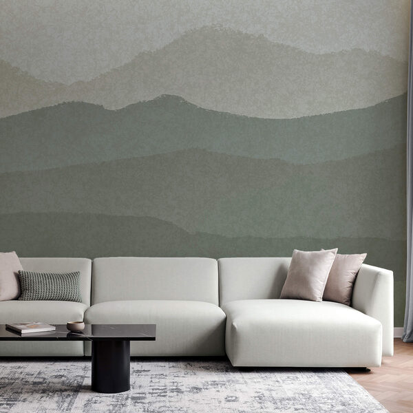 Paisagem de montanhas e neblina Paisagem de montanhas e neblina