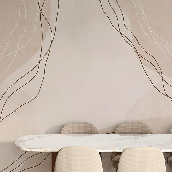 Linhas brancas e marrons sobre fundo bege