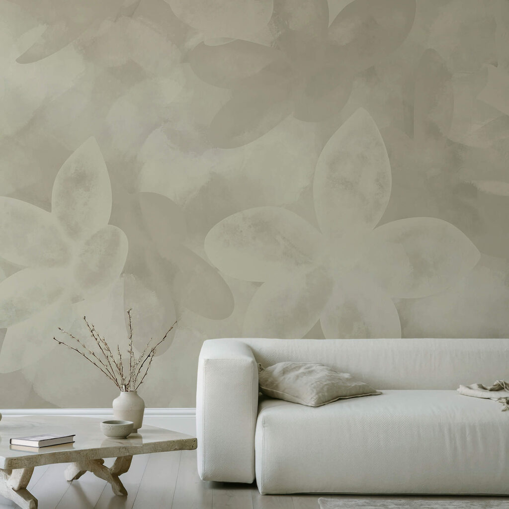 Padrão de flores brancas