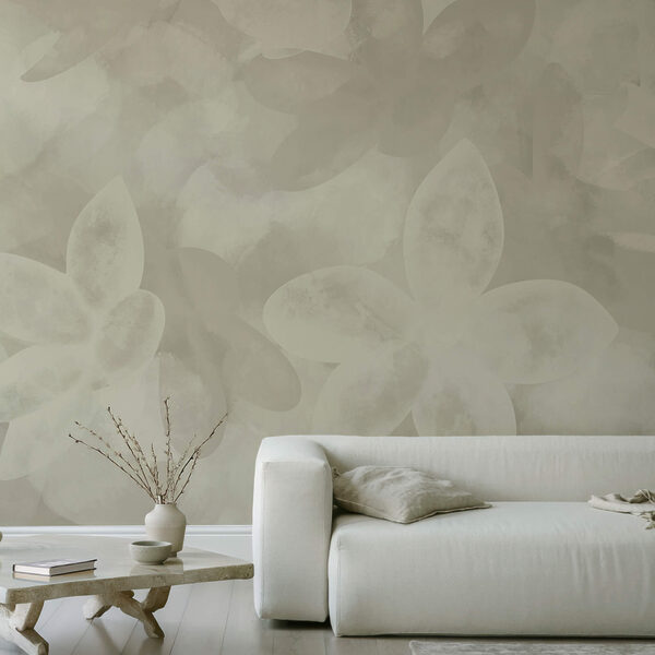 Padrão de flores brancas