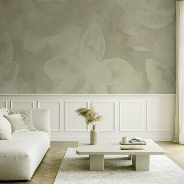 Padrão de flores brancas