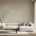 Papel de parede Wall murals Foggy forest with trees