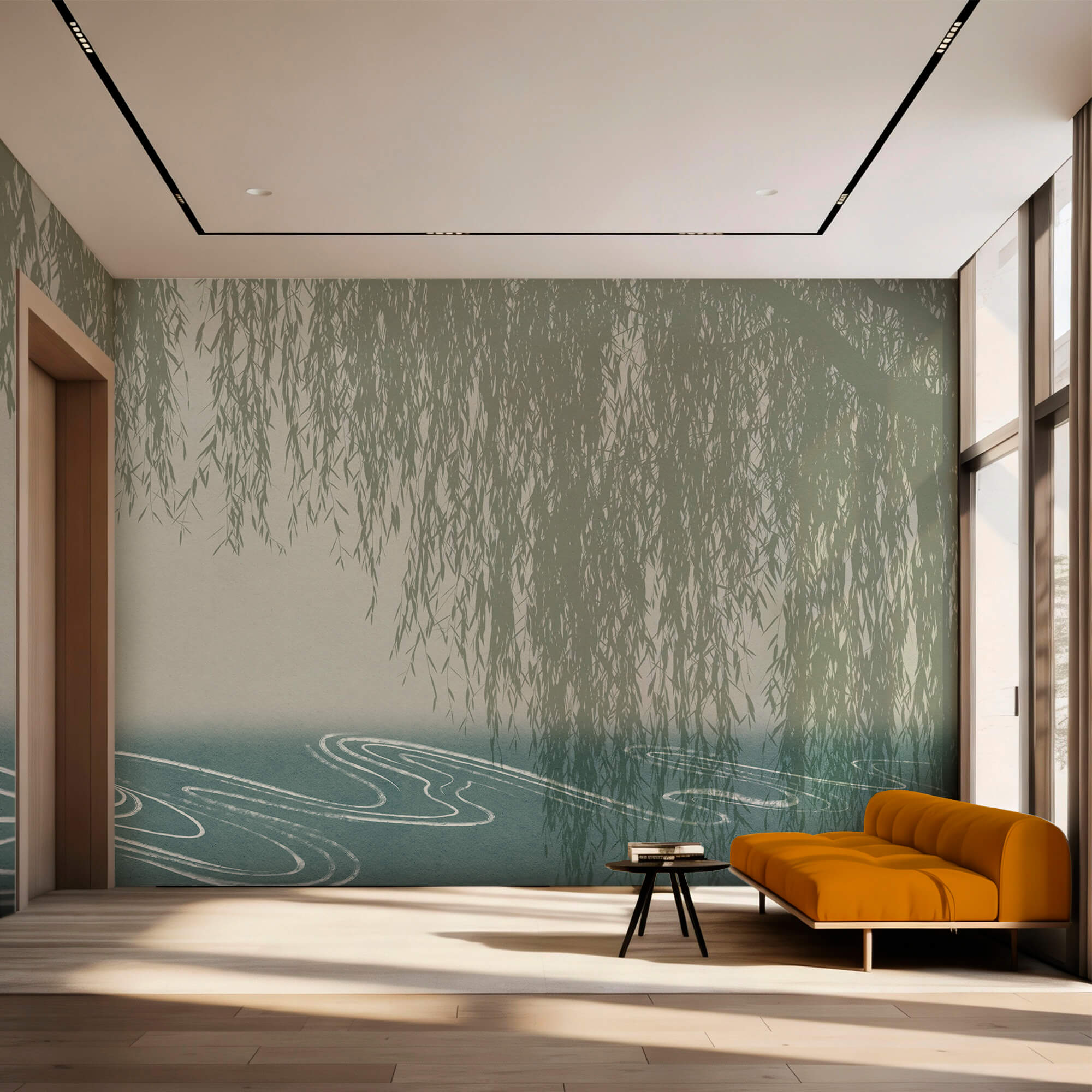 Água com um salgueiro