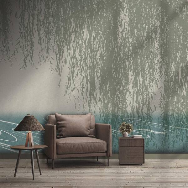 Água com um salgueiro