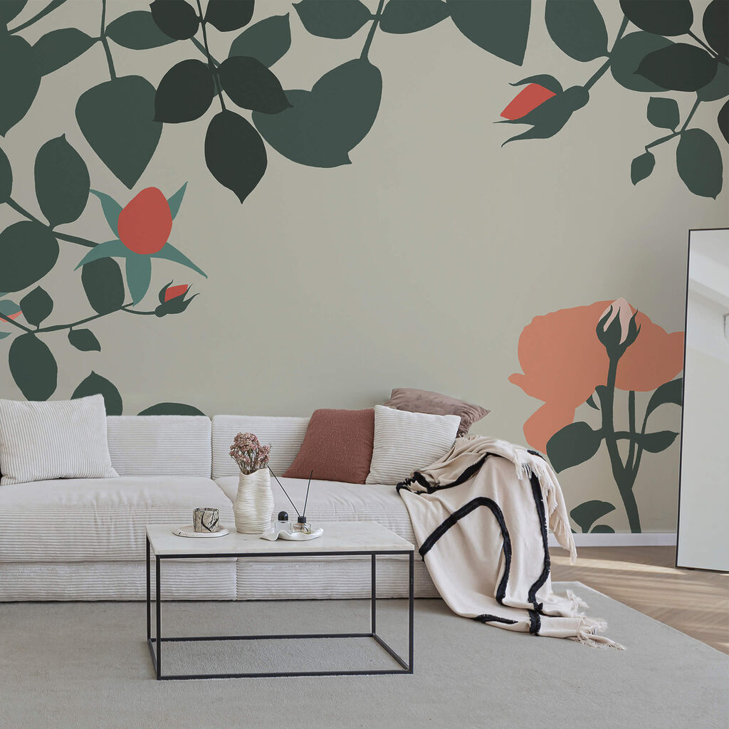 Design floral com tons vibrantes