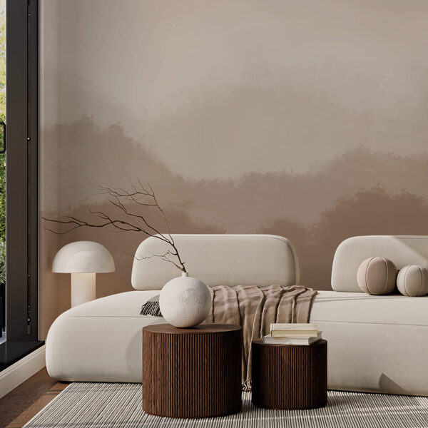 Fundo castanho e branco