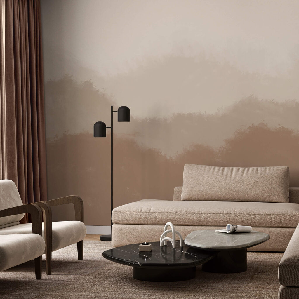 Fundo castanho e branco