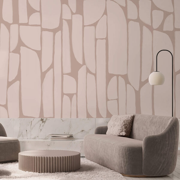 Padrão de formas brancas e cor-de-rosa