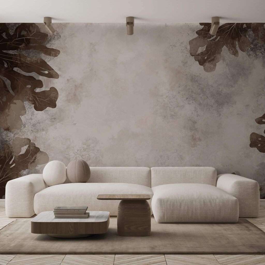 Folhas castanhas sobre uma superfície branca Folhas castanhas sobre uma superfície branca