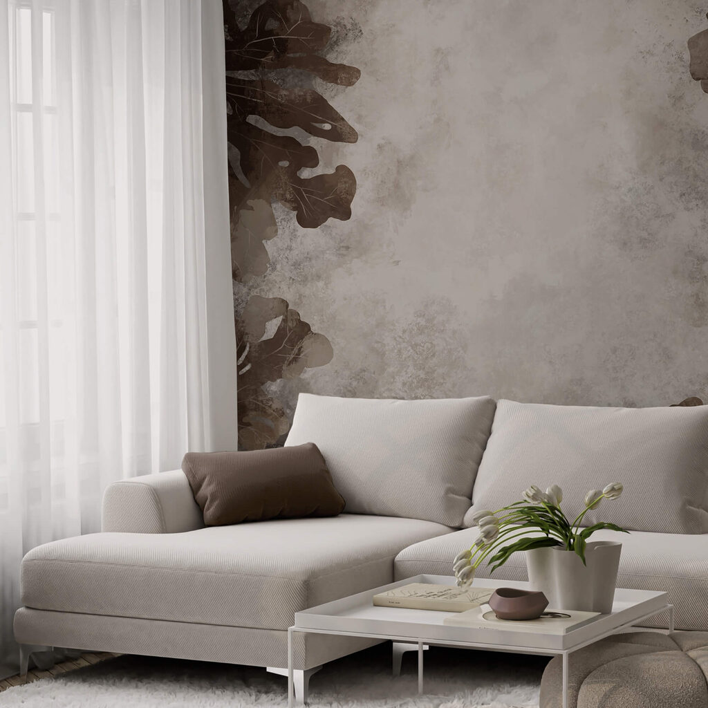 Folhas castanhas sobre uma superfície branca Folhas castanhas sobre uma superfície branca