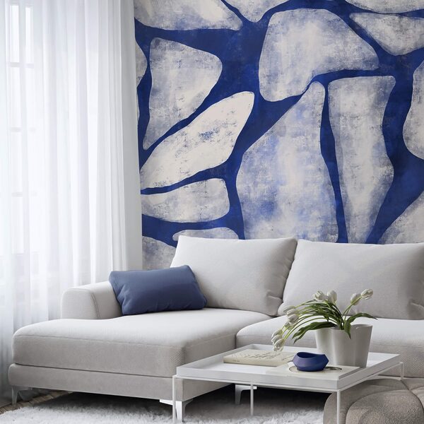 Padrão azul e branco