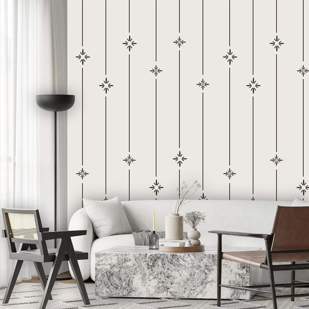 Padrão de estrelas e linhas