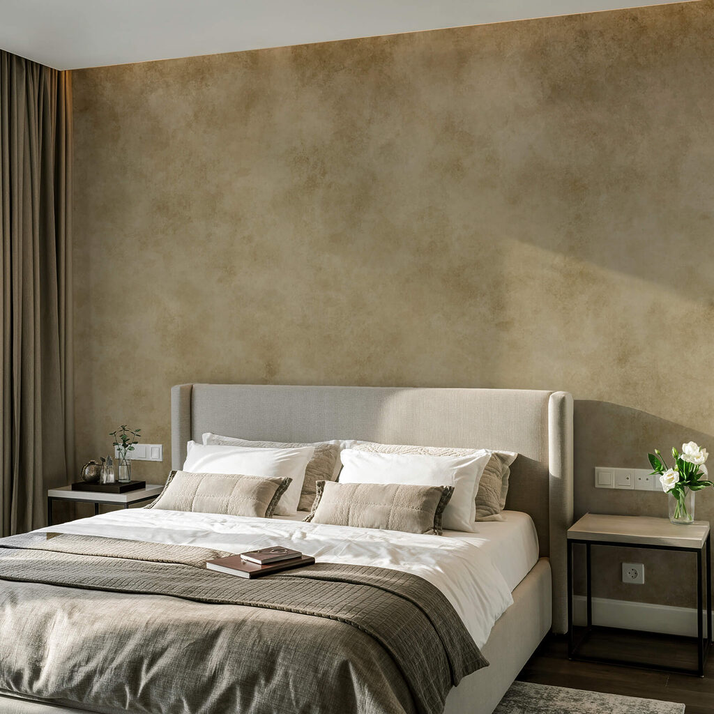 Fundo castanho e branco