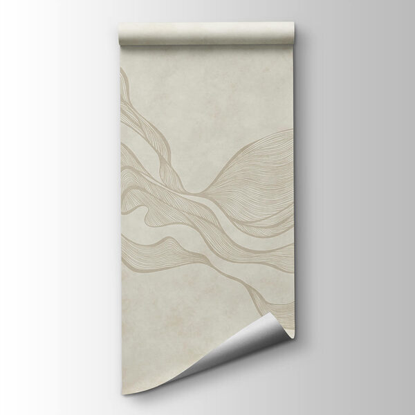 White and tan wavy pattern