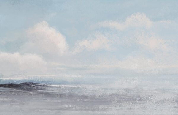 Landscape with a cloudy sky