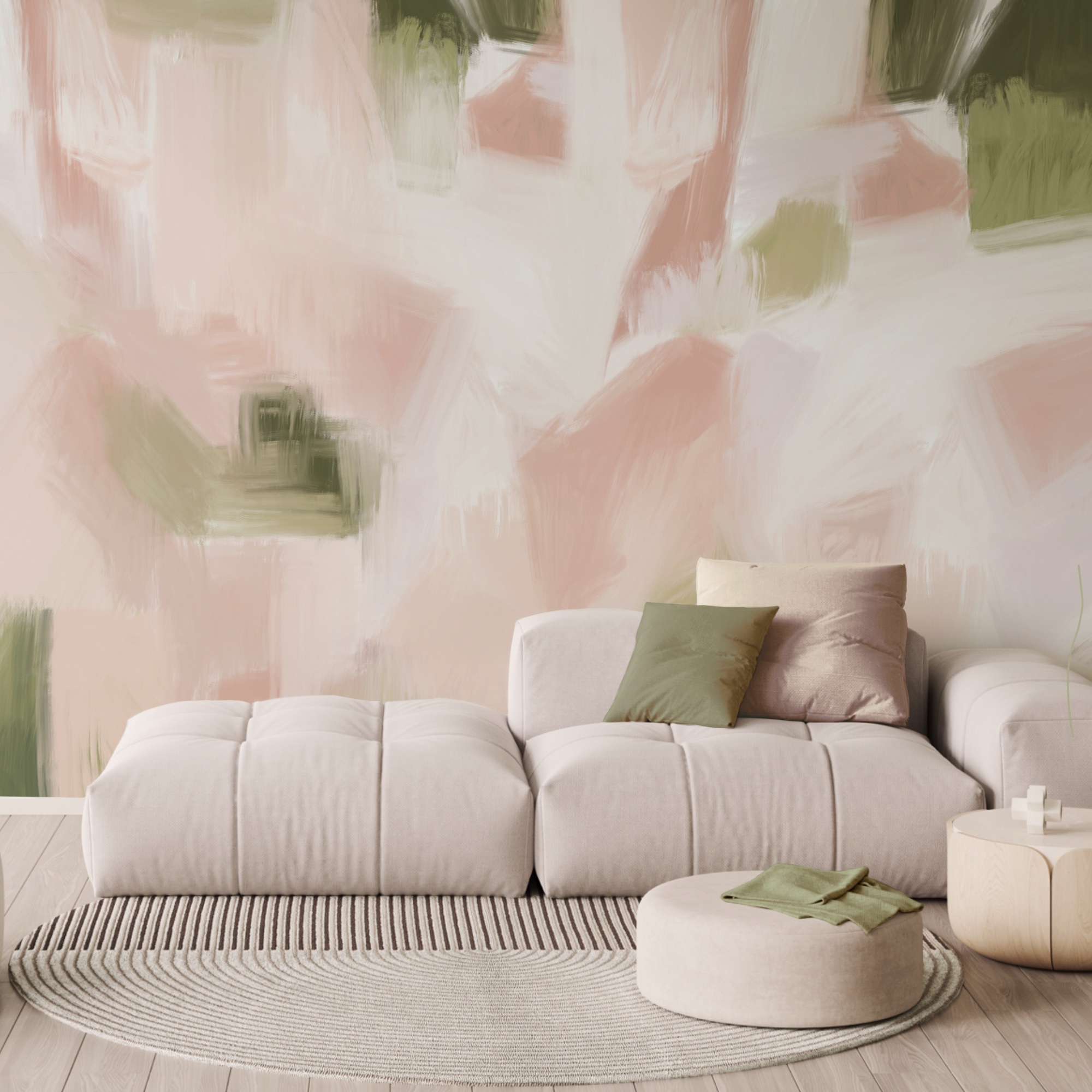 Tons abstratos em tons suaves de pastel
