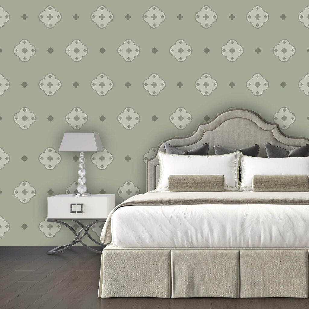 Padrão de cruzes sobre um fundo verde