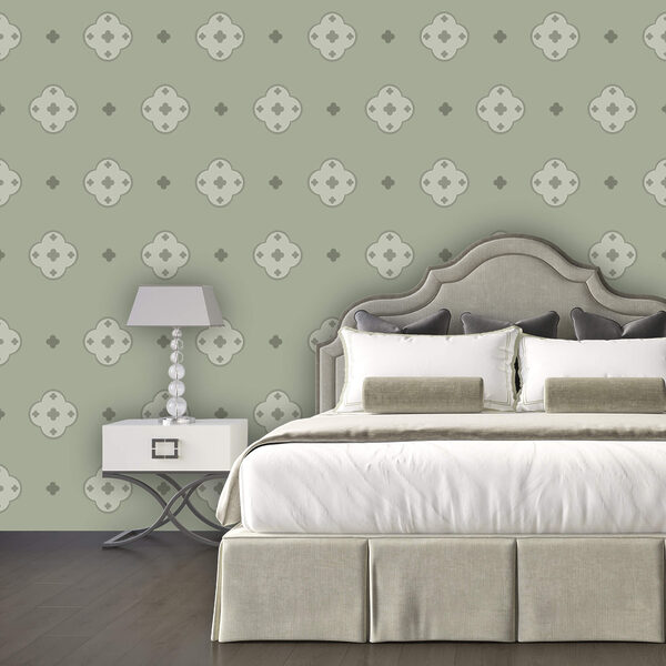 Padrão de cruzes sobre um fundo verde