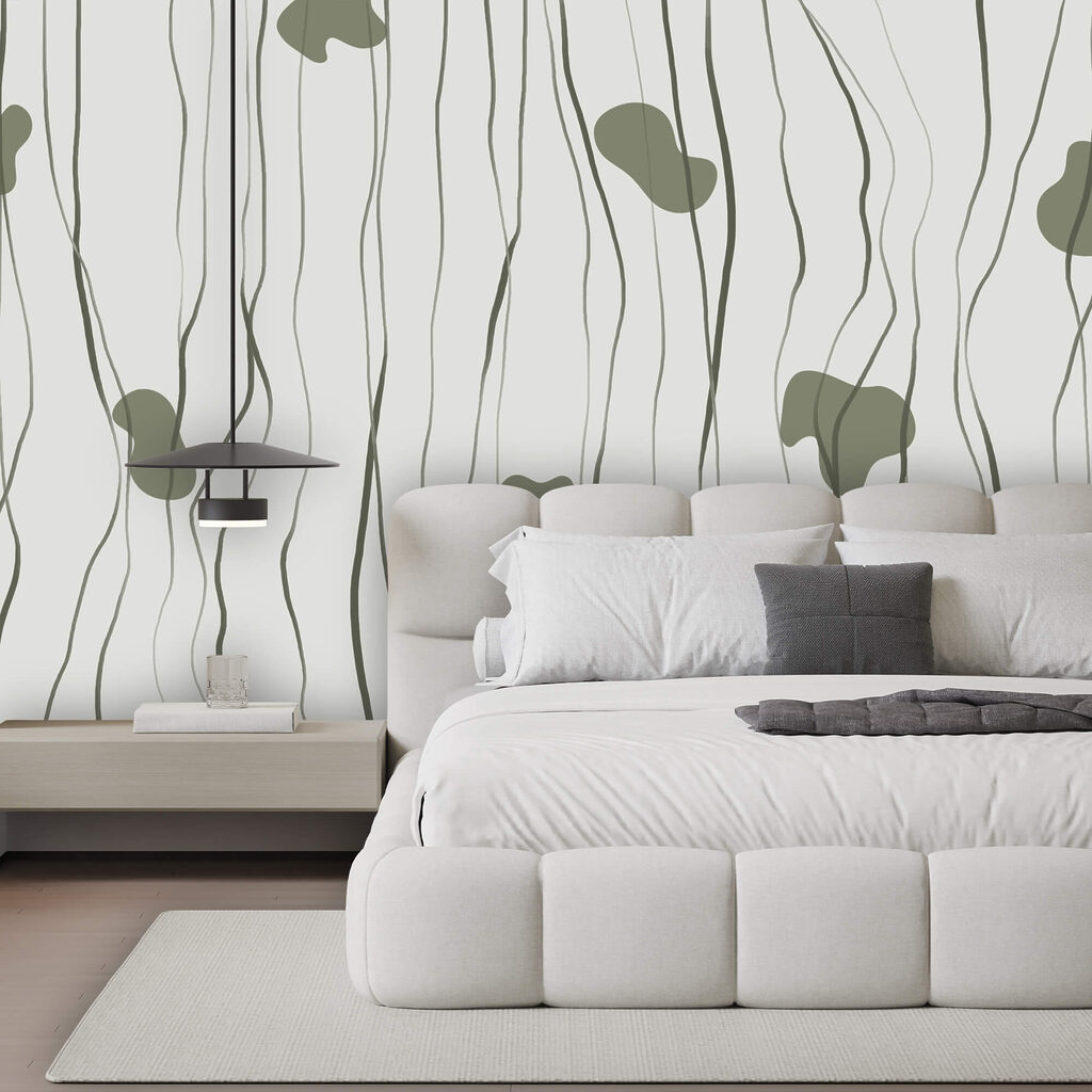 Padrão de linhas verdes e cinzentas