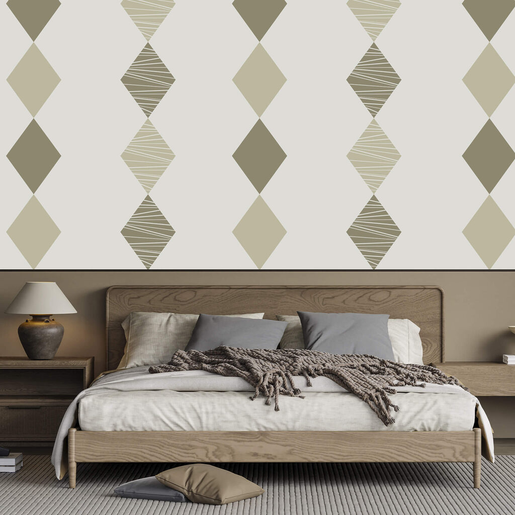 Padrão de losangos sobre fundo branco