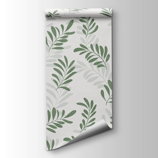 Pattern of leaves on a white background